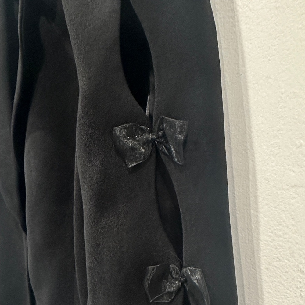 Anthropologie‎ Mare Mare Tulle Bow-Sleeve Blazer Jacket Black Size large NWT - Picture 8 of 14